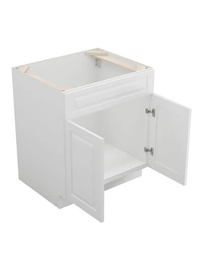 GW-SB27B: Gramercy White 27″ 2 Door Sink Base Cabinet