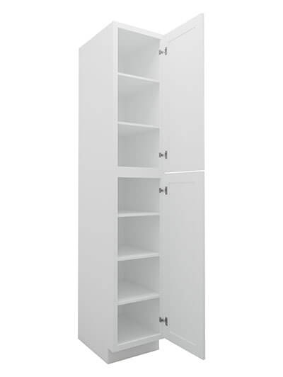 GW-WP1896: Gramercy White 18″ 2 Door Pantry Cabinet