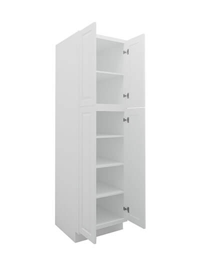 GW-WP2484B: Gramercy White 24″ 4 Door Pantry Cabinet