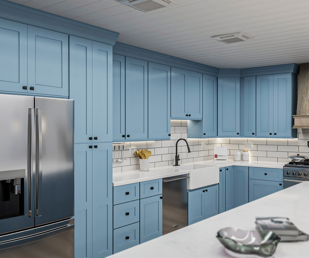 Xterra Blue Shaker Kitchen Cabinet Line | Kitchen Design Inspiration | Cabinetselect.com