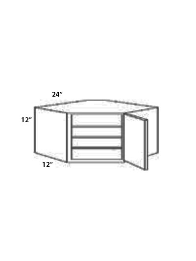 PR-WDC2412: Petit Brown Shaker 24″ Diagonal Corner Wall Cabinet