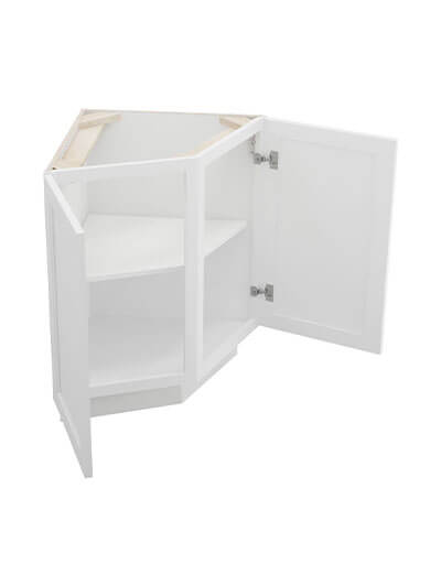 TW-AB24 (Base): Uptown White 24″ Angle Base End Cabinet