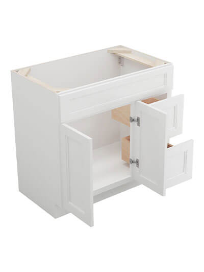TW-S3621BDR-34-1/2″: Uptown White 36″ Right Drawers (2) Vanity
