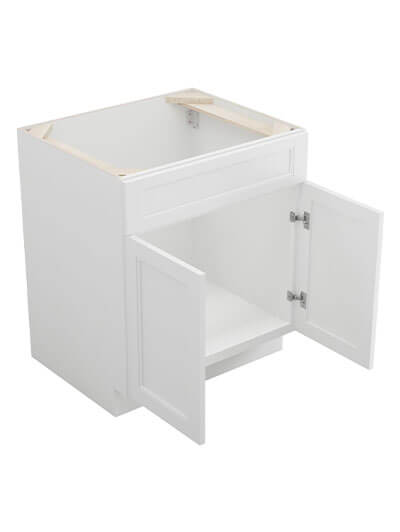 TW-SB30B: Uptown White 30″ 2 Door Sink Base Cabinet