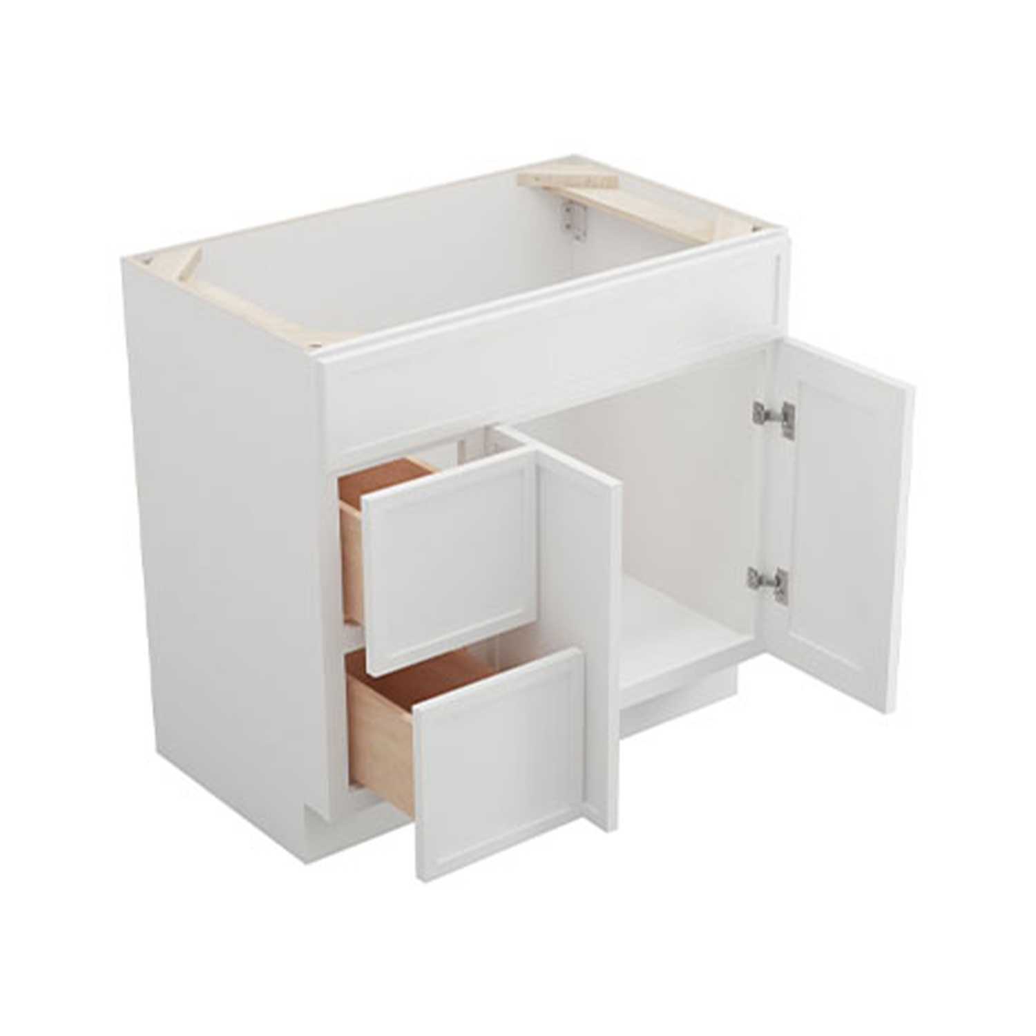 Petit White Shaker S3621bdl Left Drawer Vanity Open Gm