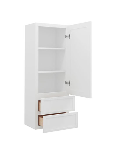 PW-W2D1848: Petit White Shaker 18″ 2 Drawer Wall Cabinet