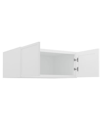 PW-W361524B: Petit White Shaker 36″ Refrigerator Wall Cabinet 24″ deep