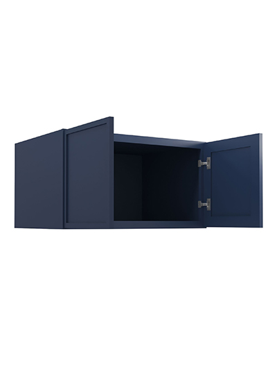 PD-W331824B: Petit Blue Shaker 33″ Refrigerator Wall Cabinet 24″ Deep