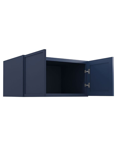 PD-W361824B: Petit Blue Shaker 36″ Refrigerator Wall Cabinet 24″ deep