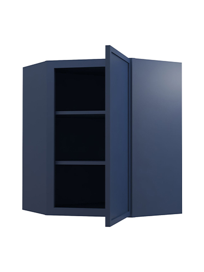 PD-WDC2430: Petit Blue Shaker 24″ Diagonal Corner Wall Cabinet