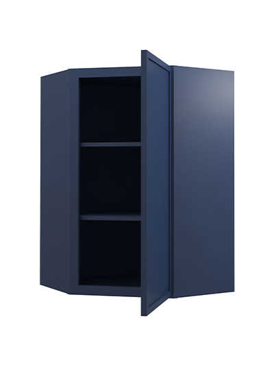 PD-WDC2436: Petit Blue Shaker 24″ Diagonal Corner Wall Cabinet