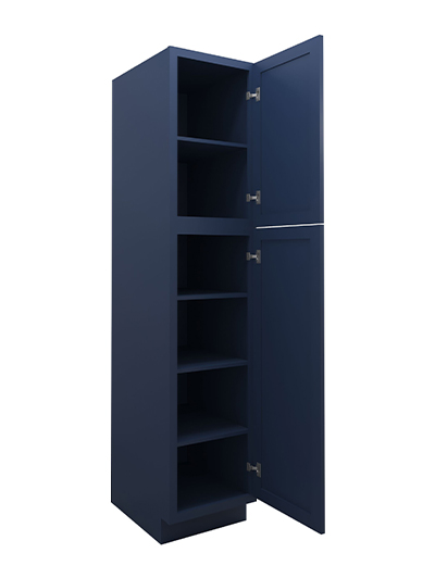 PD-WP1890: Petit Blue Shaker 18″ 2 Door Pantry Cabinet