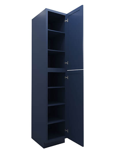 PD-WP1896: Petit Blue Shaker 18″ 2 Door Pantry Cabinet