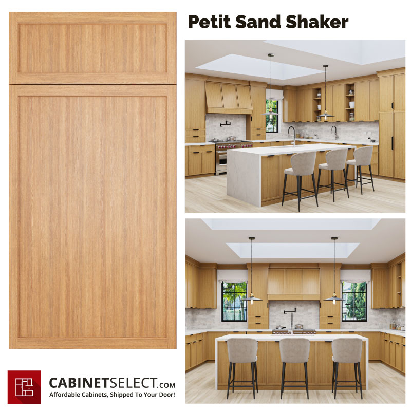 Petit Sand Slim Shaker Kitchen Cabinet Line | CabinetSelect.com