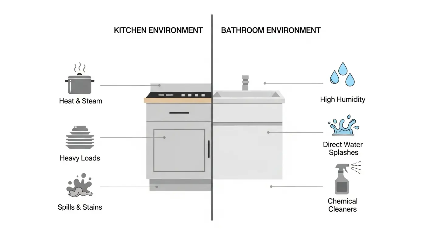 Bathroom Vs Kitchen Cabinets