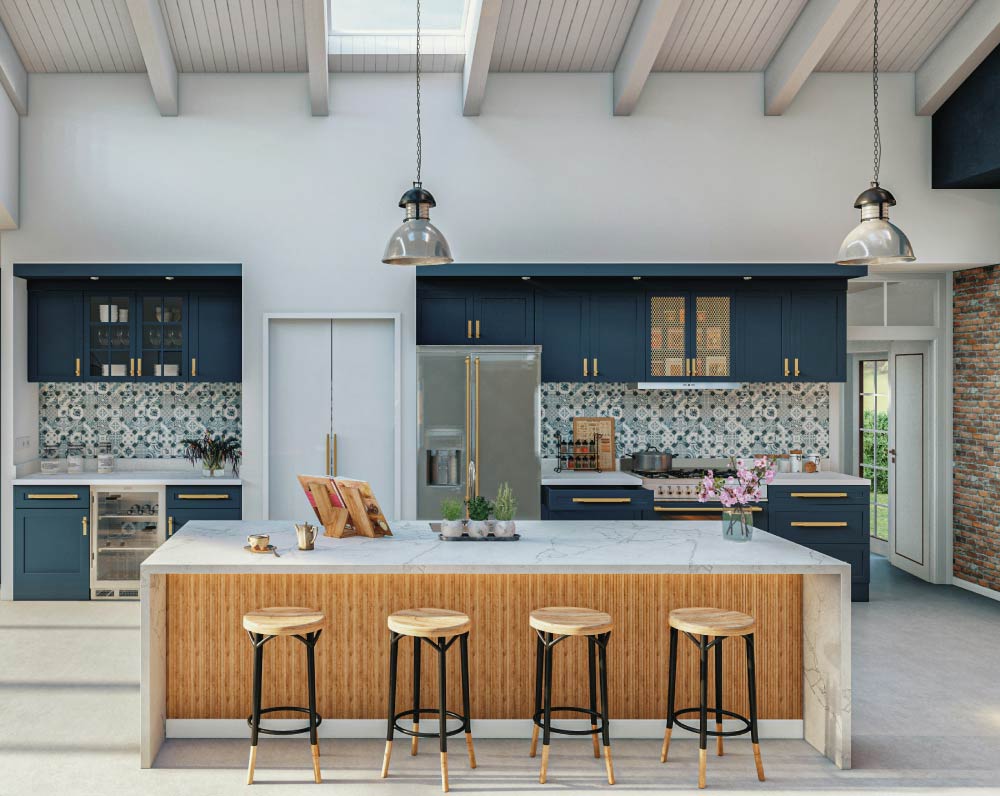 Oceana Blue Shaker Kitchen Cabinets | Kitchen Design Inspiration | Cabinetselect.com