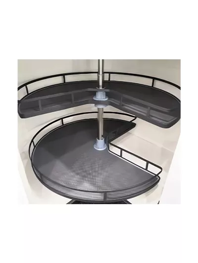 Gloss White Blstry Metal Lazy Susan