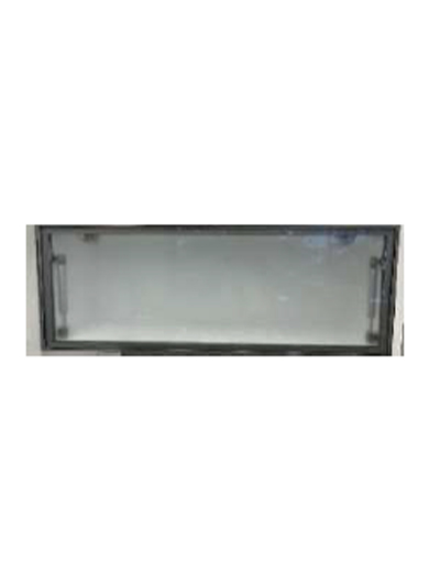 33″W X 18″H Glass Door For Lift Up Cabinet – Euro Dark Oak
