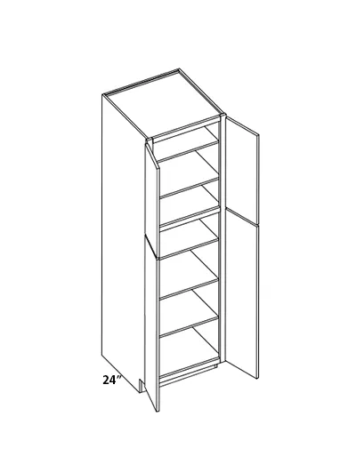 Gloss White Wp2484 Four Door Pantry Cabinet