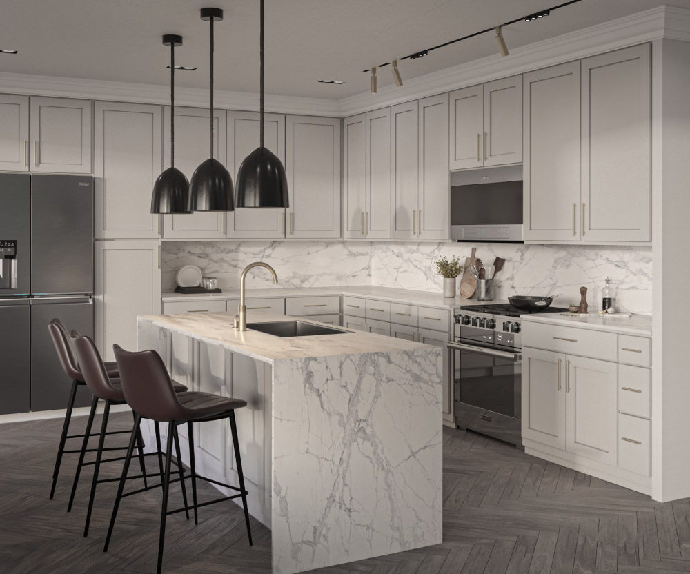 Luxor Misty Grey Kitchen Cabinets | Kitchen Design Inspiration | Cabinetselect.com