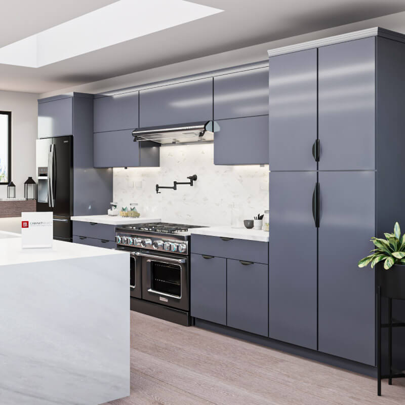 Gloss Grey Euro Kitchen Cabinets | Cabinetselect.com