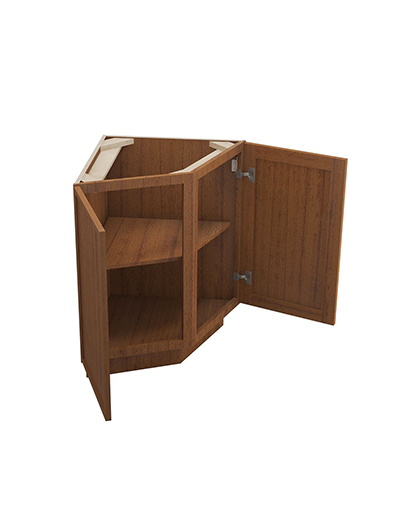 PR-AB24 (Base): Petit Brown Shaker 24″ Angle Base End Cabinet