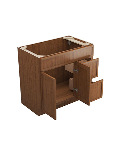 PR-S3621BDR-34-1/2″: Petit Brown Shaker 36″ Right drawers (2) Vanity