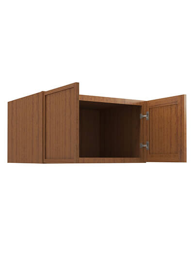 PR-W331824B: Petit Brown Shaker 33″ Refrigerator Wall Cabinet 24″ Deep