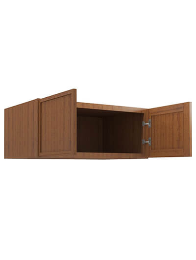 PR-W361524B: Petit Brown Shaker 36″ Refrigerator Wall Cabinet 24″ deep
