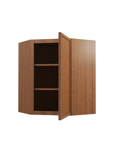 PR-WDC2430: Petit Brown Shaker 24″ Diagonal Corner Wall Cabinet