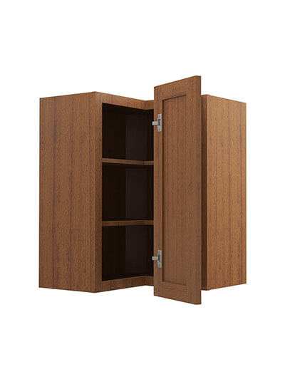 PR-WSQ2430: Petit Brown Shaker 24″ Corner Wall Cabinet