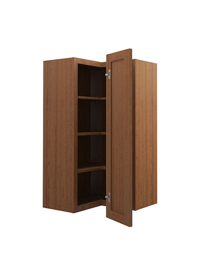 PR-WSQ2442: Petit Brown Shaker 24″ Corner Wall Cabinet