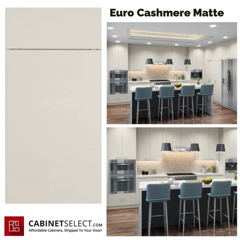 Euro Cashmere Matte Kitchen Cabinet Line | CabinetSelect.com