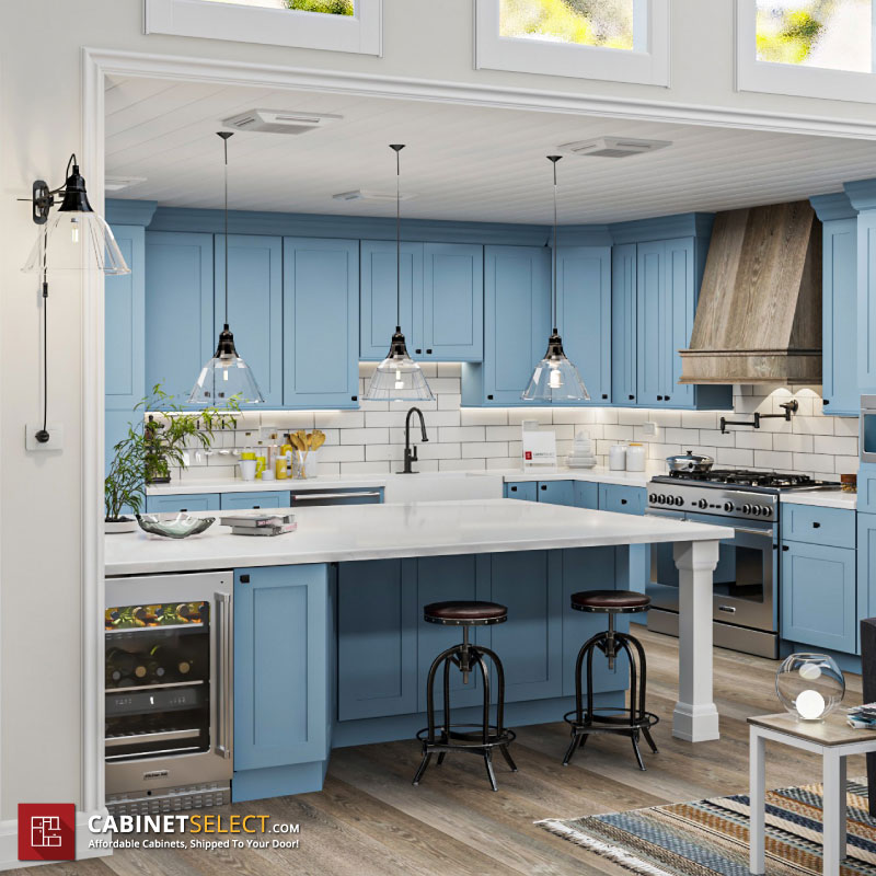 Xterra Blue Shaker Kitchen Cabinets