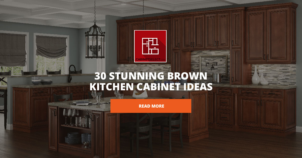 30 Stunning Brown Kitchen Cabinet Ideas Fb Share Image