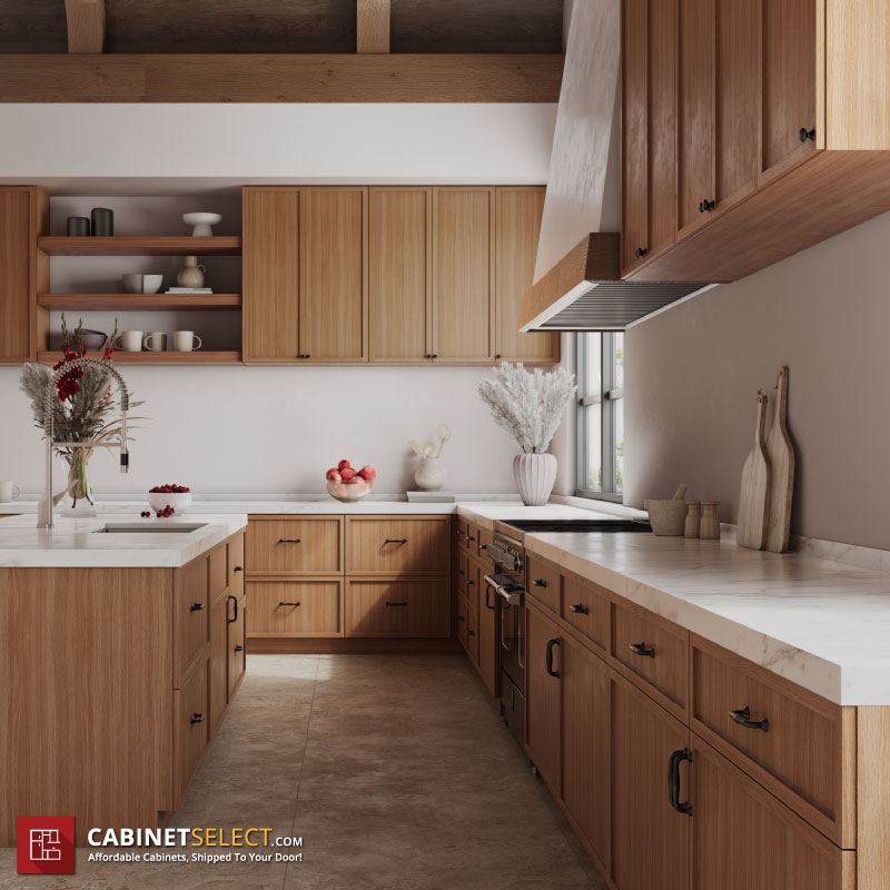 Golden Brown Slim Shaker Cabinets