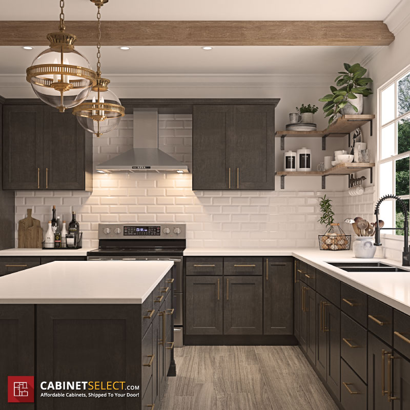 Luxor Espresso Brown Cabinets