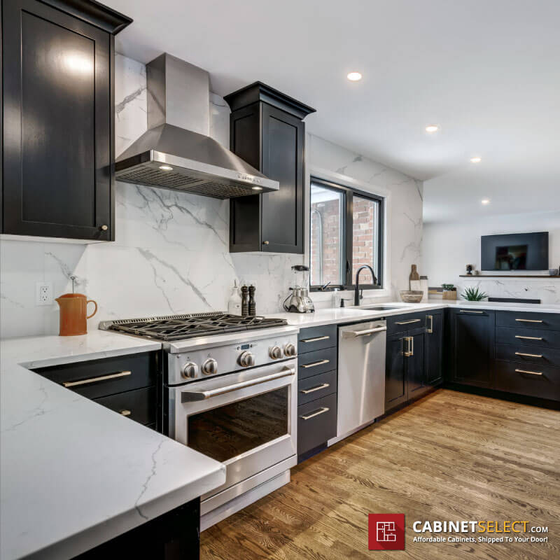 Modern Black Shaker Cabinets