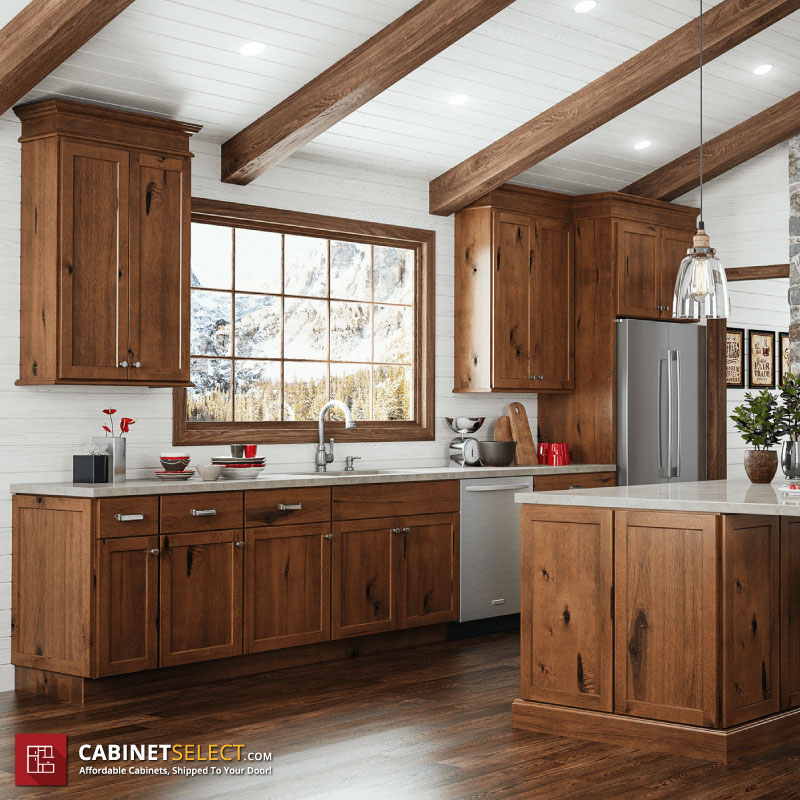 Natural Brown Rustic Traditional Kitchen