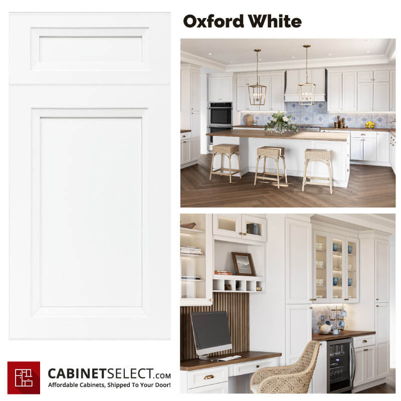 Oxford White Kitchen Cabinet Line | CabinetSelect.com