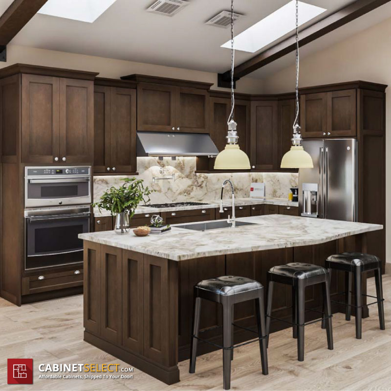 Rockport Walnut Brown Rustic Traditional Kitchen