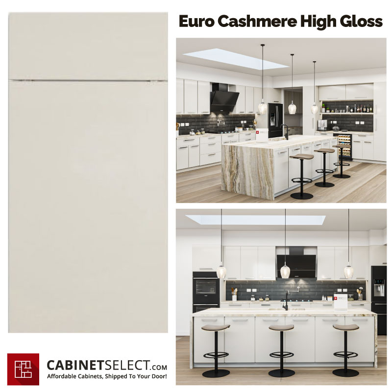 Euro Cashmere High Gloss Kitchen Cabinet Line