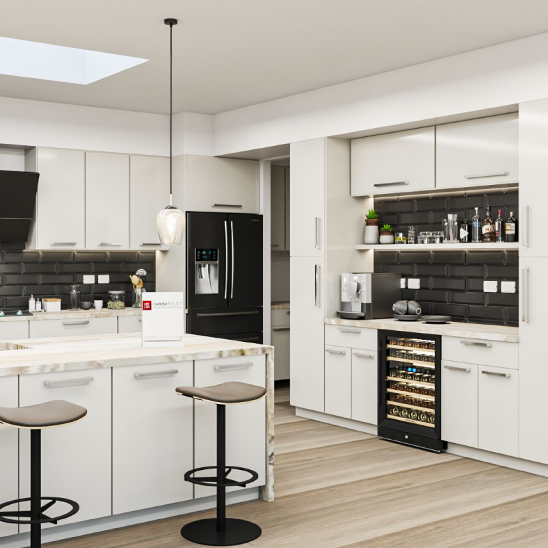 Euro Cashmere High Gloss Kitchen Cabinetry