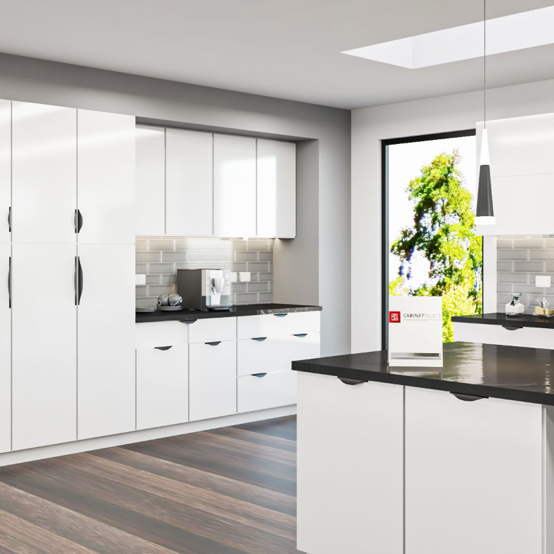 Euro Gloss White Cabinets