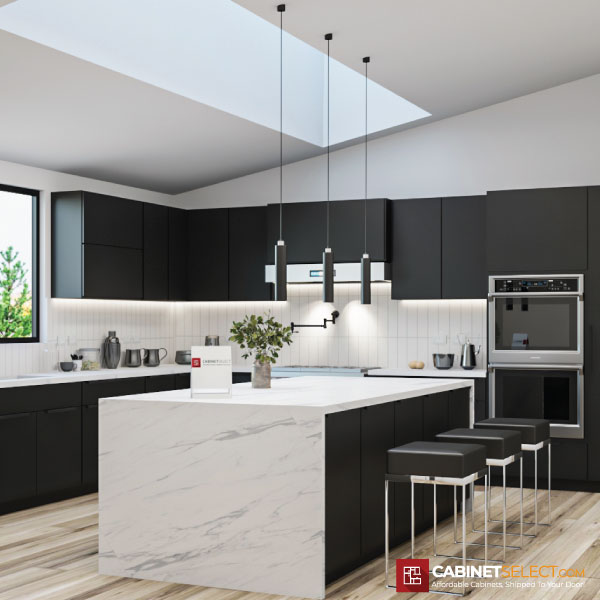 Euro Matte Black Kitchen Cabinet Line Category