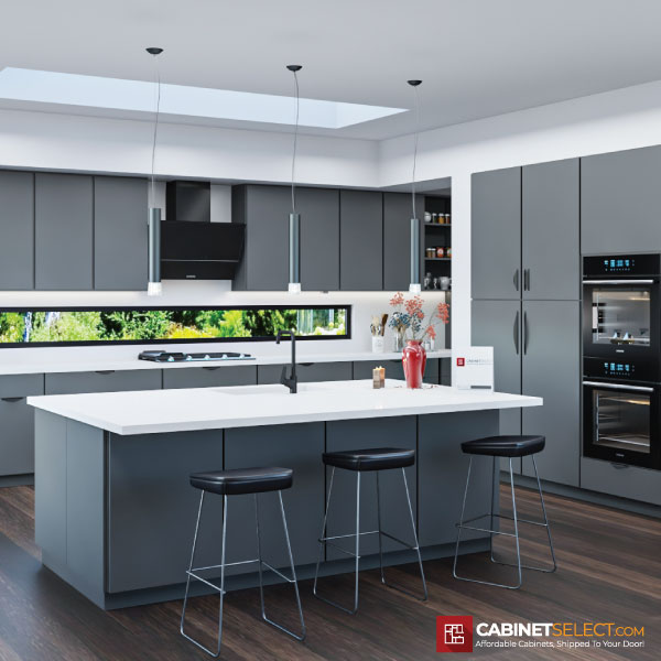 Euro Matte Grey Kitchen Cabinet Line Category