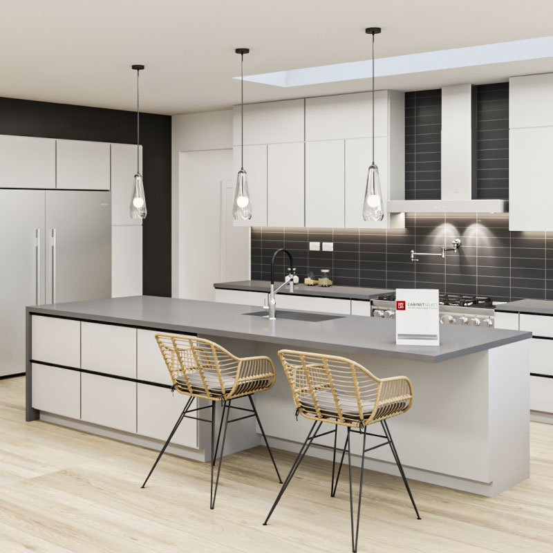 Euro Matte Light Grey Kitchen