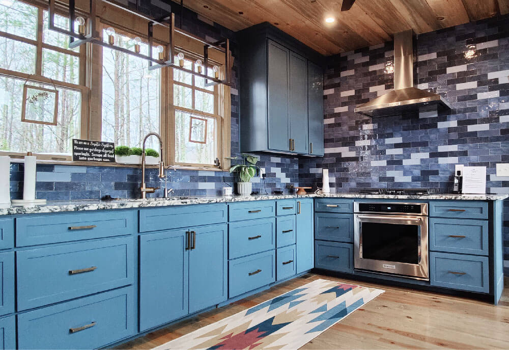 Xterra Blue Shaker Traditional Kitchen Mountain Cabin | Kitchen Design Inspiration | Cabinetselect.com