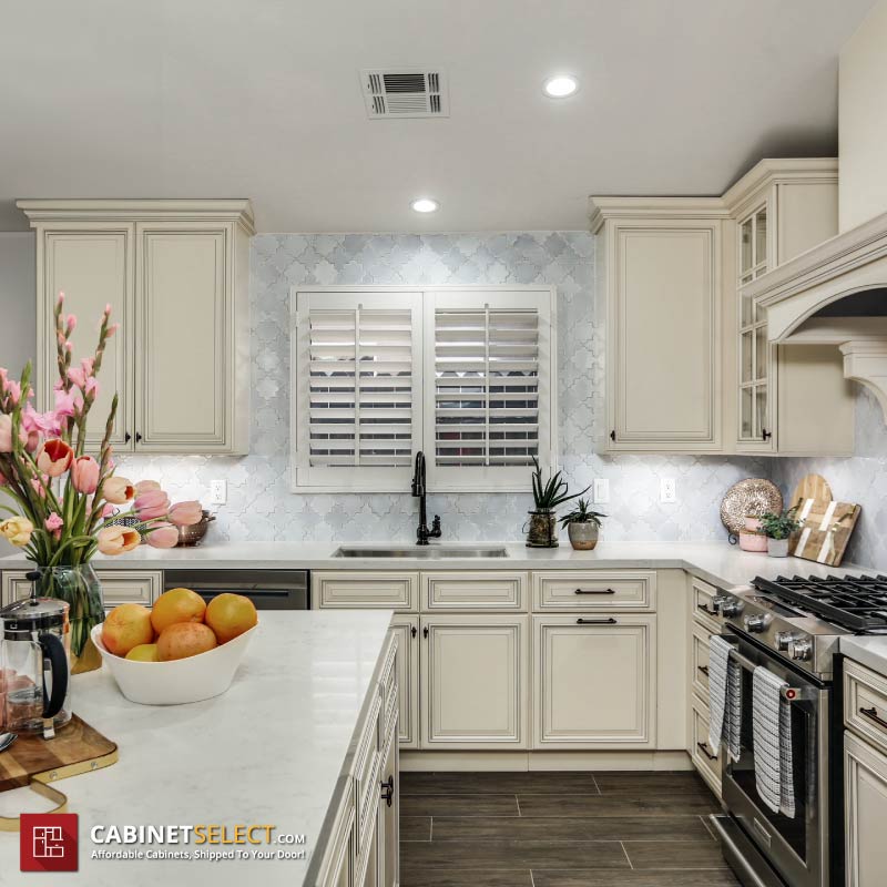 Creamy Antique White Cabinets