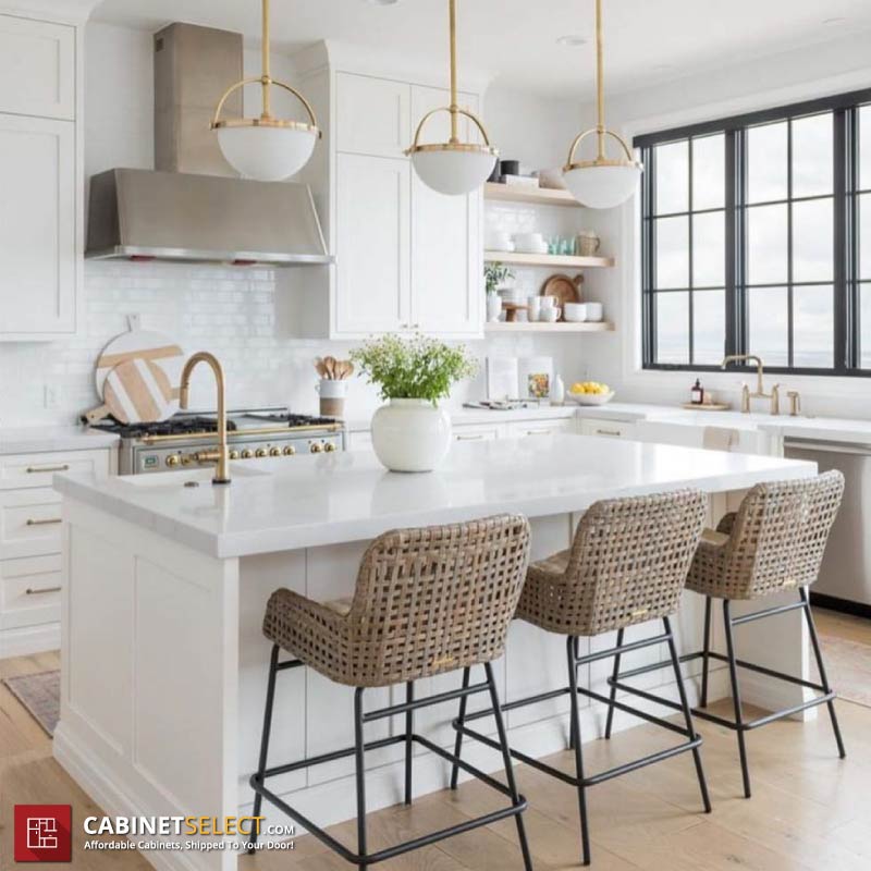 Minimal White Shaker Cabinets